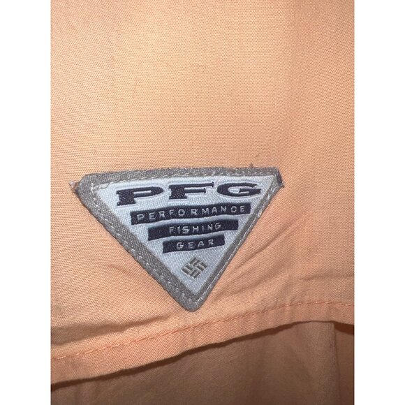 Columbia PFG Fishing Shirt Men’s XXL Peach Short Sleeve Hiking Vacation, Utility - Picture 3 of 10